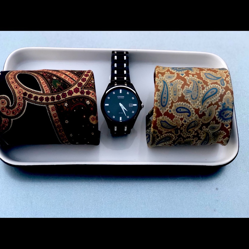 CHRISTIAN DIOR Lot of 2 Men's Paisley Ties